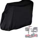Motorcycle Cover Scooter Protective Cover for Electric Wheelchairs and Lightweight Oxford Outdoor Design 42x45 Inch Black
