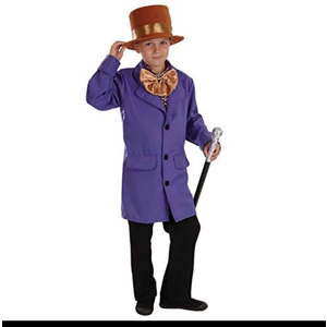 fun shack Kids Chocolate Factory Costume Purple Halloween Costumes For Kids Small