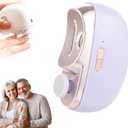 Easyclip Smart Nail Clipper - 3 in 1 Smart Electric Nail Clippers for Seniors, Baby and Adults,Polishing Clipper with LED Light,Suitable for Fingernail Toenails(Purple)