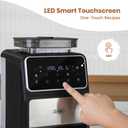 Gevi 10 Cup Drip Coffee Maker with Built-in Grinder, Grind Brew Burr Combo Coffee Machine with Touch Screen, Programmable, 4-Hour Warm Plate, Permanent Filter, Coffee Carafe