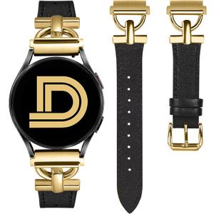Wearlizer Leather Band Compatible with Samsung Galaxy Watch Bands Women | 20mm Watch Band for Galaxy Watch 7 6 5 4 FE Active 2 40mm 44mm/Watch 6 4 Classic 43mm 47mm 42mm 46mm/Watch 5 Pro 45mm