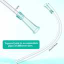 TrelaCo Long PVC Replacement Tubings Supplies Tubes Kit Disposable Cleaning Nozzle Clear Replacements Tube Hose Smooth Insert Catheters with Flexible Rounded End for Women Men(50 Pieces,14fr)