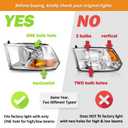 WEELMOTO Headlight Compatible with 2009-2012 Dodge Ram 1500/2010-2012 Dodge Ram 2500 3500 (Does NOT fit Quad Beam Headlight Models) Replacement Chrome Housing Amber Reflector