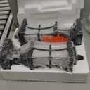 2 Packs Dusk to Dawn Outdoor Post Light Fixture with Pier Mount Base - Black Outdoor Pole Lighting, Waterproof Pillar Lantern, Modern Outside Column with Seeded Glass for Pathway, Garden, Patio