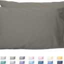 Sunflower King Pillowcases Set of 2, 100% Cotton King Size Pillow Cases 2, 2040 inches Taupe Gray, Soft and Breathable