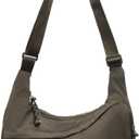 Crossbody Nylon Crescent Bag for Women - Lightweight Small Hobo With 2 Pack Inner Dumpling Bag - Casual 