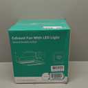 FASDUNT 2-in-1 Bathroom Exhaust Fan with LED Light, Powerful Ventilation & Ultra Quiet, 3000K/4000K/5000K Adjustable Colors Lights, Easy to Install, Bathroom Fans for Home, Bath, Hotel, Etc. (Multi Light-White)