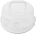 Cabilock Display Storage Box Cake Containers Carriers with Dome Lids and Cake Boards Clear Cake Boxes Cover Cake Holder Display Containers for Cakes, Muffins Dessert, White Plastic Cake Containers