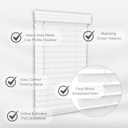 Lotus & Windoware Cordless, 2 Inch Faux Wood Blind, 31" Wide x 72" Long, Window Blinds, Blinds & Shades, Blinds for Indoor Windows, Embossed, Bright White (31"W x 72"H)