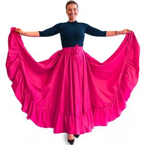 Professional Dance Skirt for Folkloric Mexican Dance, Bomba, Plena or Flamenco Dancing | Double Circle | Professional Dance Skirt for Folkloric Mexican Dance, Bomba, Plena or Flamenco Dancing | Double Circle |