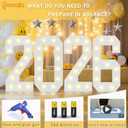 Pooqla 2.4FT Light Up Numbers for 70th Birthday Decorations for Women Men, Marquee Numbers 2.4 Feet Tall Party Decor for Her Him, Mosaic Big Sign for 70th Birthday Party Backdrop, Large Number 70