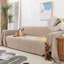 Water Resistant Sofa Cover Beige Size 71x134 in