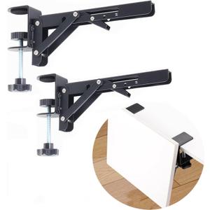 Under Desk Keyboard Tray Support Bracket Adjustable Desktop Extension Board Stand Clamp-on Keyboard Holder Arm Rest Tray Extension Plate Support Rack for Desk, NO Board/Tray, 1 Set (Style02)