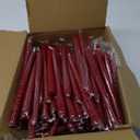 Nuanchu 100 Pcs Taper Candles 10 Inch (H) Dripless Tapered Smokeless Long Tall Unscented Dinner Candle for Household Wedding Party Home Decor Candlesticks, Long Burning (Wine Red)
