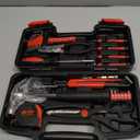 Hantinstom 39-Piece Household Tools Kit Essential Home Repair Set with Plastic Toolbox Ideal for College Students, Home Use & More