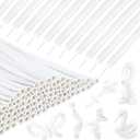 RUBFAC 260 White Long Balloons for Tying Arch, 100pcs Twisting Balloon for Garland Animals Modeling, Birthday, Wedding, Party Decorations