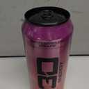 3D Sugar Free Energy Drink, Watermelon Grape, 16oz Cans, 12 Pack Zero Sugar Energy, 200mg Caffeine, Pre Workout Beverage with Taurine and L-Carnitine, Lightly Carbonated for Refreshment EXP: 02/2028