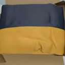 LORDTEX Color Block Blackout Curtains for Bedroom - Insulated Thermal Drapes, Sun Light Blocking & Noise Reducing Grommet Window Panels for Living Room, 2 Panels, 50 x 95 Inch, Honey Gold/ Dark Grey