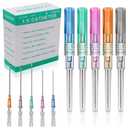Catheter Piercing Needles 50Pcs Mixed IV Catheter Needles 14G 16G 18G 20G 22G Ear Nose Piercing Needles Hollow Needles for Lip Tongue Belly Navel Nipple Cartilage Piercing Kit Piercing Tools