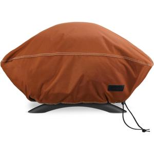 NettyPro Grill Cover for Small Q Series Grills, Waterproof Heavy Duty Portable Grill Cover for Q 1400/1000 Series and Baby Q Gas Grill, Brown