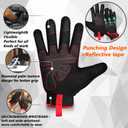 MOREOK Work Gloves Gardening Gloves for Men/Women-[Strengthen Palm Protection] Protective Work Gloves Utility Gloves Flexible Grip Full Finger Yard Gloves-L