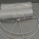 White Lamp Shades Set of 2, Medium Drum Lamp Shade 13"Top x 13"Bottom x 10"High(Spider), Lampshades Replacement for Table Lamps Floor Lamps, Natural Linen Hand Crafted, Easy Assembly Required