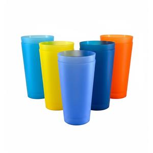 AOYITE Large Plastic Cups Reusable - 32 oz Water Tumblers Unbreakable Drinking Glasses set of 12 - BPA Free Dishwasher Safe Big Plastic Cups for Kids Kitchen Camping Party Outdoor (Assorted)