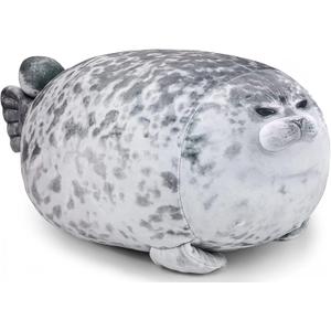 31.5 Inch Chubby Blob Seal Pillow, Large Seal Plush Pillow, Soft and Cute Seal Stuffed Animal Toy for Kids and Adults, Great Gift Idea for Christmas, Birthdays and Anniversaries