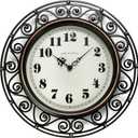 Park Madison Decorative Iron Style Wall Clock 12 Inch Silent Battery Operated Vintage Elegant Retro Clocks for Living Room Decor, Kitchen Office Dining Room Bedroom School Classroom (13736)
