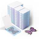 CATEARED Diamond Art Storage 2-in-1 Stackable Diamond Art Trays With Lids, Craft and Bead Storage Organizer & Line-Up, Box Package (random color, 30 piece Tray Kit)