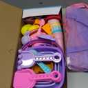 REZUCREY Collapsible Beach Toys for Toddlers, Sand Bucket and Shovels Set, Ice Cream Tea Set Travel Sand Toys for Beach & Mesh Bag, Castle Essentials Toy for Toddlers Kids Boys Girls Age 3-10