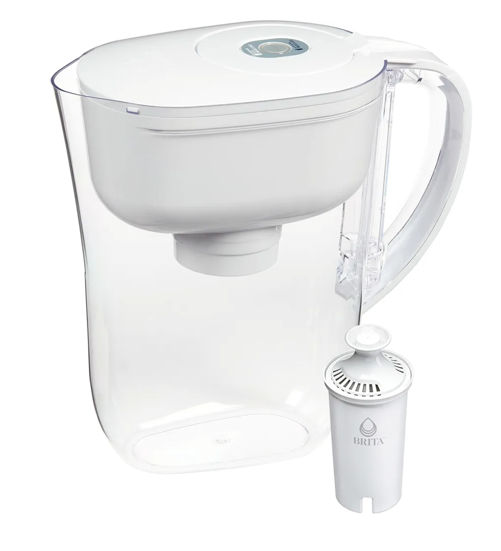 Brita Metro Water Filter Pitcher with SmartLight Change Indicator, BPA-Free, Replaces 1,800 Plastic Water Bottles a Year, Lasts Two Months, Includes 1 Filter, Small - 6-Cup Capacity, White