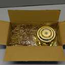 HOHIYA Rotating Ornament Display Tree Stand 24 Inch Metal Wire Hook Hanger for Hanging Christmas Balls Halloween Ornaments Craft Display Easter Decorations Tabletop Taiwan Made Brass Gold