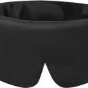 Weighted Facemask Silk ALASKA BEAR Eye Mask for Sleeping, Wraparound Style Compression, Wide Headband and Large Coverage Ears for Sound-muffling, Microwavable Beads Filled