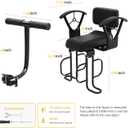 XIEEIX Rear Child Bike Seat,Rear Mounted Child Bike Seats,Back Mount Child Seat with Back Rest Armrest Foot Pedals,Width Adjustable Bicycle Rear Seat,Fits All Bicycle Rear Frames