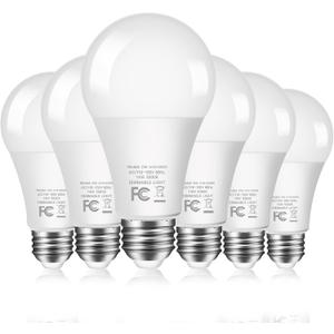 6-Pack 14W LED Dimmable Light Bulbs 100 Watt Equivalent, A19 LED Light bulbs Bright 1500LM LED Bulbs with E26 Standard Medium Base for Kitchen Bedroom Office Indoor, No Flicker, Warm White 3000K