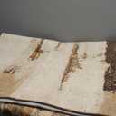 Kelarea Living Room Rug, 5x7 Rug Modern Abstract Washable Rugs Brown Foldable Faux Wool Vintage Carpets, Non Slip Rug for Bedroom, Dining Room, College Dorm, Kids Playroom, Home Office