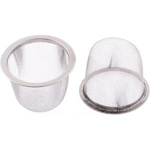 uxcell Stainless Steel Wire Mesh Tea Infuser Strainer Basket 63mm Dia 1 pc