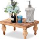 Decorative Wood Risers for Display - 12 x 9 x 5.5 Wood Pedestal Stand Table for Farmhouse Decor, Kitchen Counter Display - Wooden Kitchen Soap Tray
