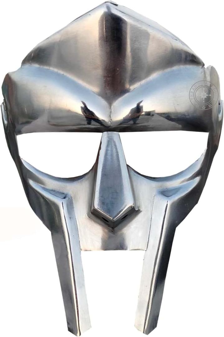THE ANTIQUE HOUSE MF Doom Gladiator Mask, Mad-Villain, 18G Mild, Steel, Face Armour, Medieval Hand-Forged, Roman, Armor, Doom, Mask Halloween