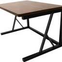 Printer Stand for Desk with Storage, Desktop Printer Stand Shelf Organizer, Fixed 2-Tier Heavy Duty Wood & Metal Desk Printer Stand, Small Printer Table for Home Office Kitchen, 100 lb Capacity