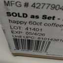 happy coffee dark roast coffee pods, 60 count, notes of cocoa & contentment, compatible with most K-cup brewers, rainforest alliance certified