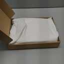 100% Pure Linen Scalloped Embroidery Cloth Napkins 20x20 for Dinners, Parties, Weddings, Decorative Halloween, Spring, Easter, Set of 4 Pcs (White Linen and Gold Embroidery)