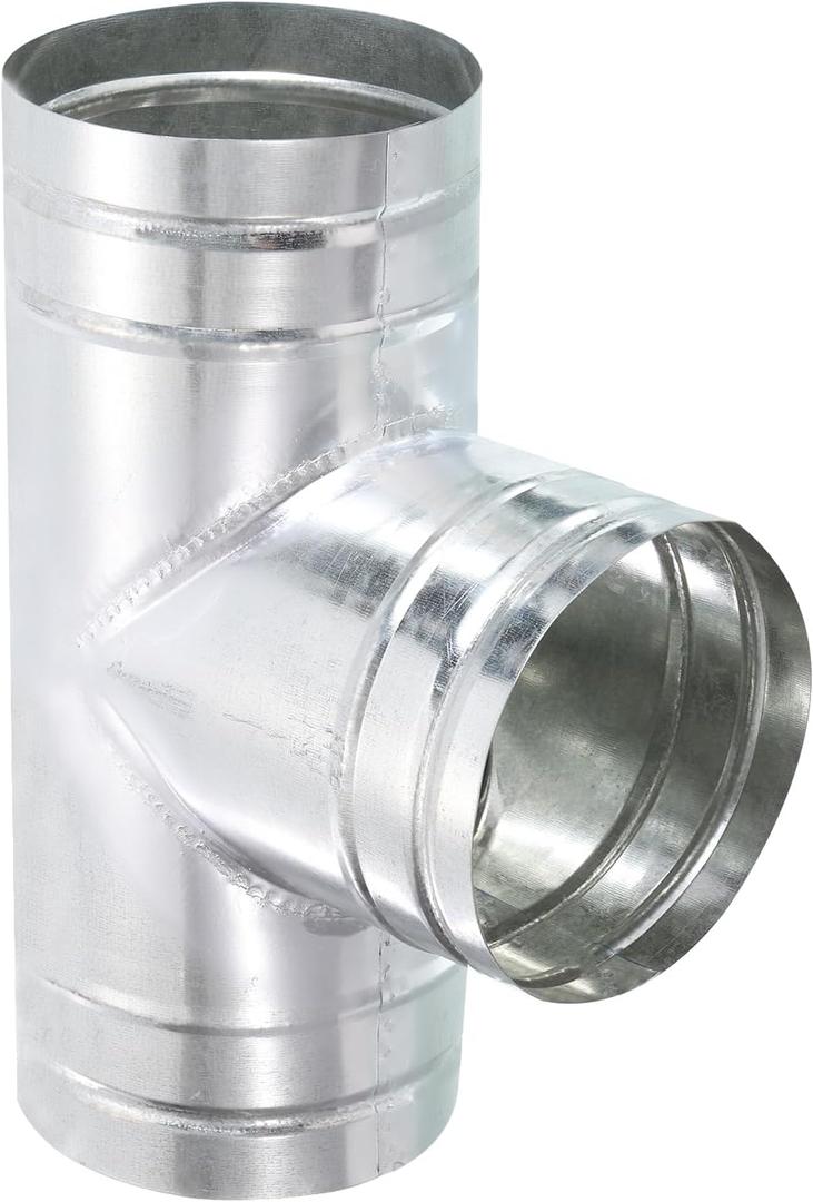 PATIKIL 5 Inch 3 Way Duct Splitter, Tee Connector Air Vent Duct Hose Exhaust Pipe Adapter for Dryer Exhaust Fan Vent Systems HVAC