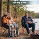 SUNNYFEEL XXL Oversized Camping Chair Heavy Duty 800 LBS for Big Tall People Padded Portable Folding Quad Lawn Chairs with Armrest Cup Holder & Pocket for Outdoor/Travel/Picnic/Camp/Sports, 27 inches x 41 inches x 42 inches