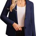 GRACE KARIN Blazer for Women Business Casual, Long Sleeve Sweater Blazers 2025, Knit Office Work Outfits (X-Large, Navy Blue)
