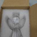 HDCRYSTALGIFTS 3inch Crystal Guardian Angel Figurine Paperweight Decor Glass Christmas Angel Statue Ornaments Art Collectible Gift for Women (Clear)