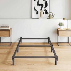 Twin XL Size Bed Frame, 7 Inch Metal Basics Bed Frame,Low Profile Base for Box Spring, 6-Leg Support, Noise-Free, Easy Assembly, Black