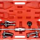 QWORK 3 Jaw Gear Bearing Slide Hammer Puller Set - Universal Internal & External Gear & Pulley Puller for Automotive Maintenance, Efficiently Removes Gears, Bearings, Grease Retainers, Oil Seals