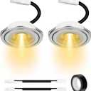 ON-E01-32 Range Hood Light Bulbs Replacement, 12V DC 3W Cooker Hood LED Light Bulbs, Energy Efficient, Long Lifespan, Heat-Resistant Aluminum for Better Heat Dissipation, 3000K Warm Yellow, 2-Pack